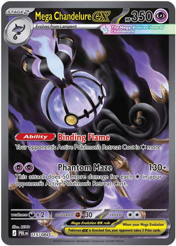 Mega Chandelure ex - 115/084 - MINT