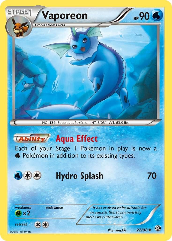 Vaporeon #22 - NON HOLO - LP