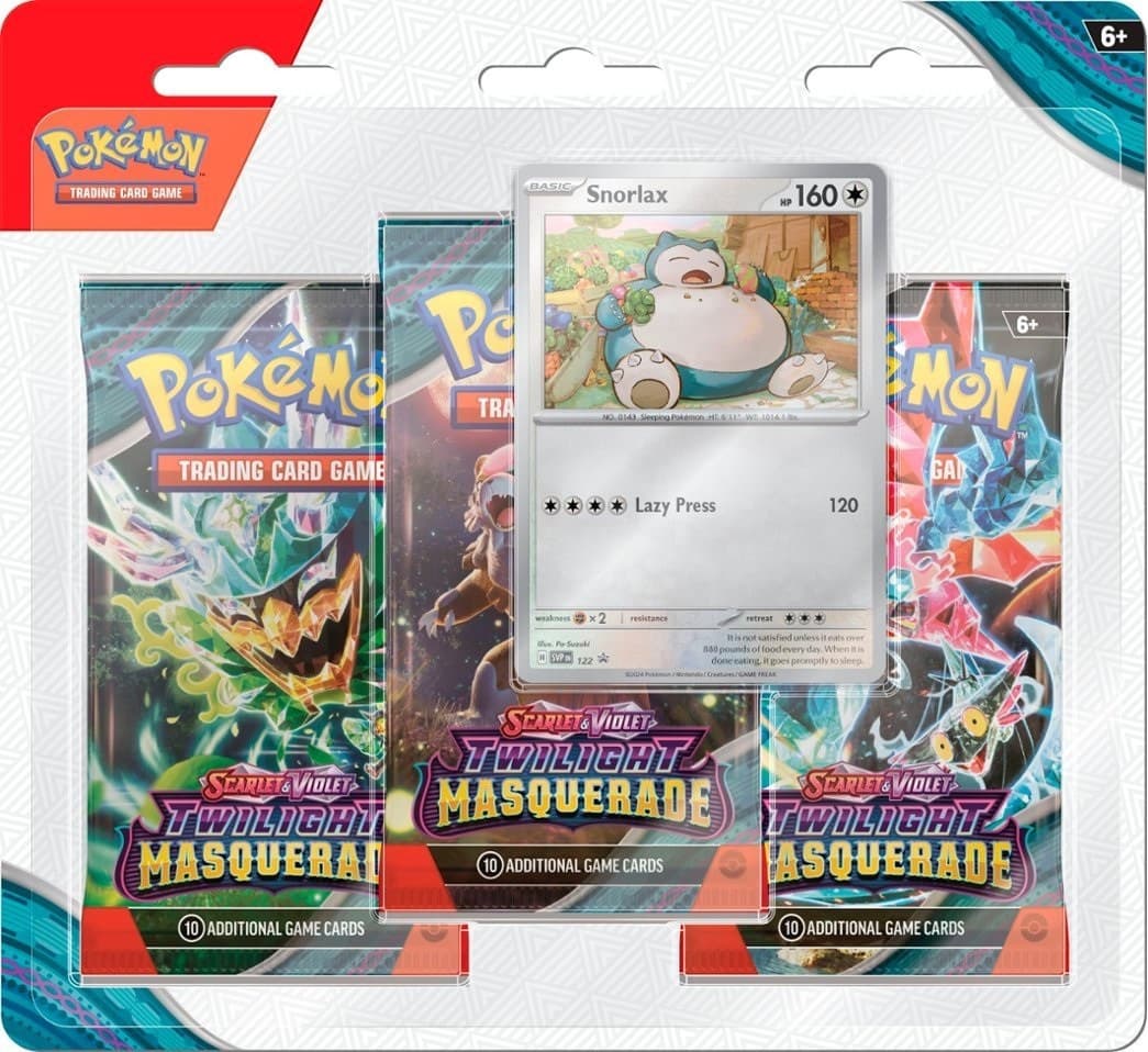 Scarlet and Violet Twilight Masquerade 3 Pack Blister Snorlax